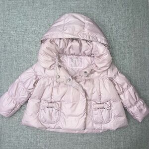 Chateau de Sable 24m pink down/feather puffer jacket VGUC